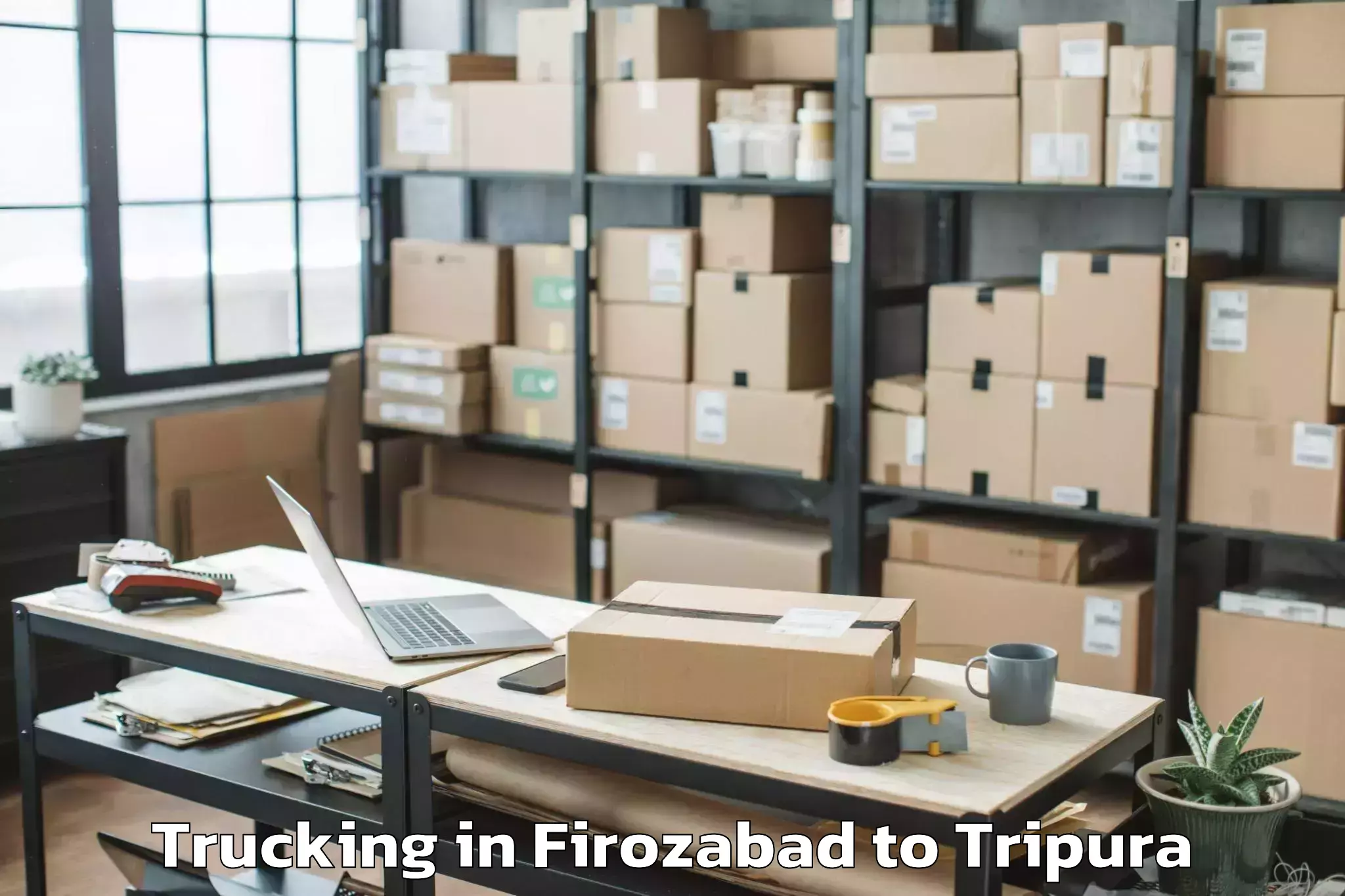 Book Firozabad to Kailashahar Trucking